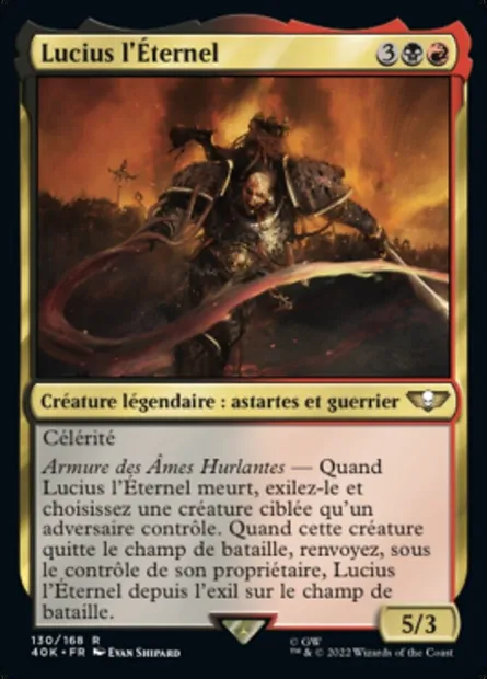 Lucius l'Éternel, carte Magic 40K 130 — extension Warhammer 40,000 Commander