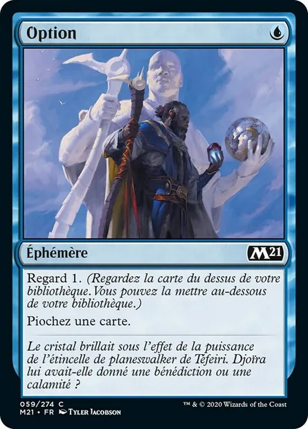 Option, carte Magic M21 59 — extension Core Set 2021