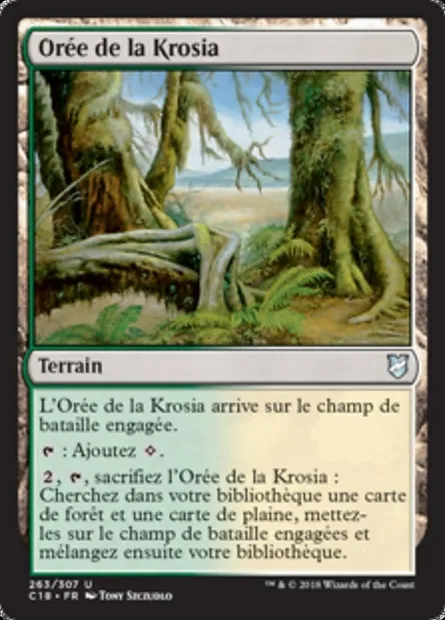 Orée de la Krosia, carte Magic C18 263 — extension Commander 2018