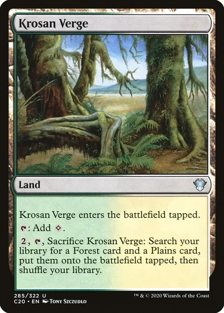 Krosan Verge, Magic card C20 285 — Commander 2020 set