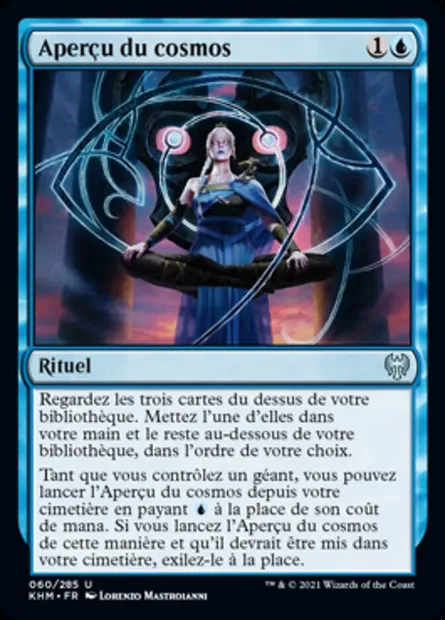 Aperçu du cosmos, carte Magic KHM 60 — extension Kaldheim