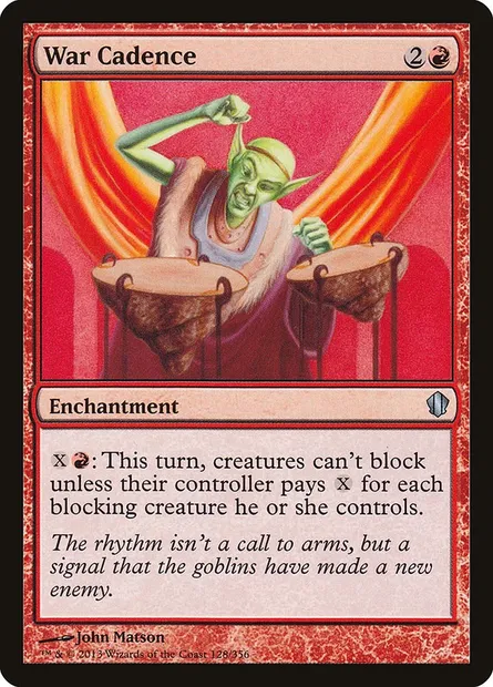 War Cadence, Magic card C13 128 — Commander 2013 set
