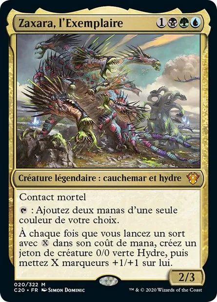 Zaxara, l'Exemplaire, carte Magic C20 20 — extension Commander 2020