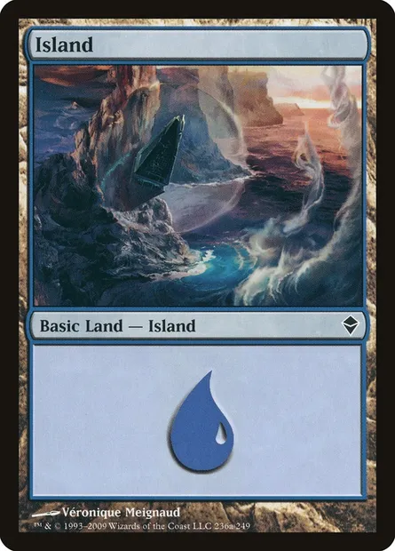 Island, Magic card ZEN 236a — Zendikar set