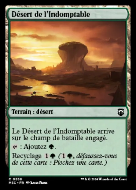 Désert de l'Indomptable, carte Magic M3C 336 — extension Modern Horizons 3 Commander