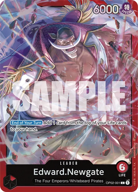Edward Newgate, carte One Piece OP02-001 — extension PARAMOUNT WAR