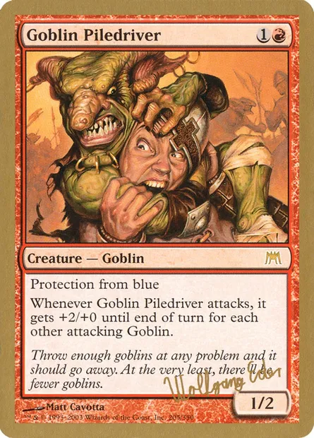 Pelleteur gobelin, carte Magic WC03 we205 — extension World Championship Decks 2003