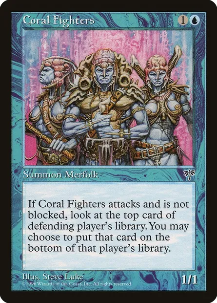 Guerriers du corail, carte Magic MIR 59 — extension Mirage