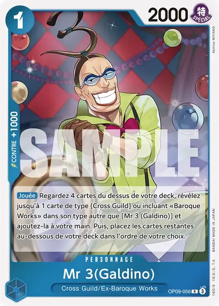 Mr 3 (Galdino), carte One Piece OP09-056 — extension LES NOUVEAUX EMPEREURS