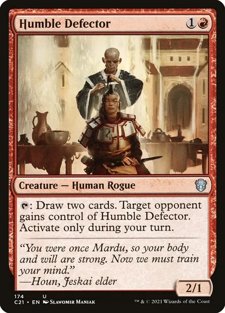 Humble Defector, Magic card C21 174 — Commander 2021 set