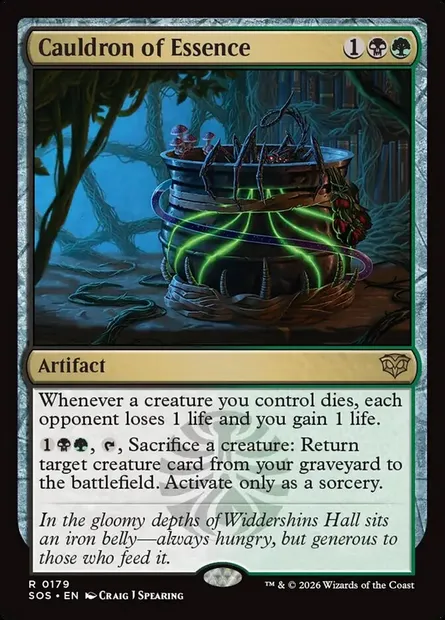 Cauldron of Essence, Magic card SOS 179 — Secrets of Strixhaven set
