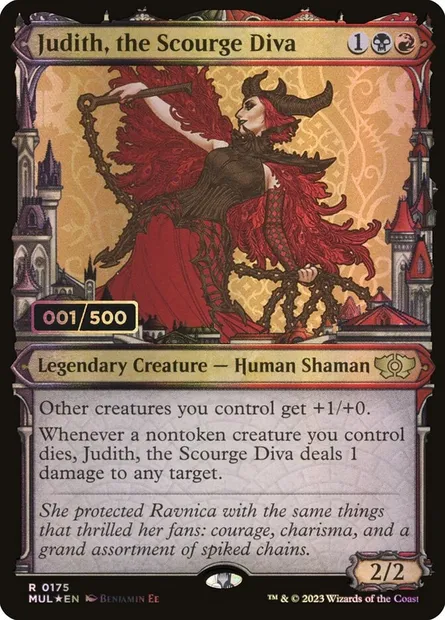 Judith, the Scourge Diva, Magic card MUL 175z — Multiverse Legends set