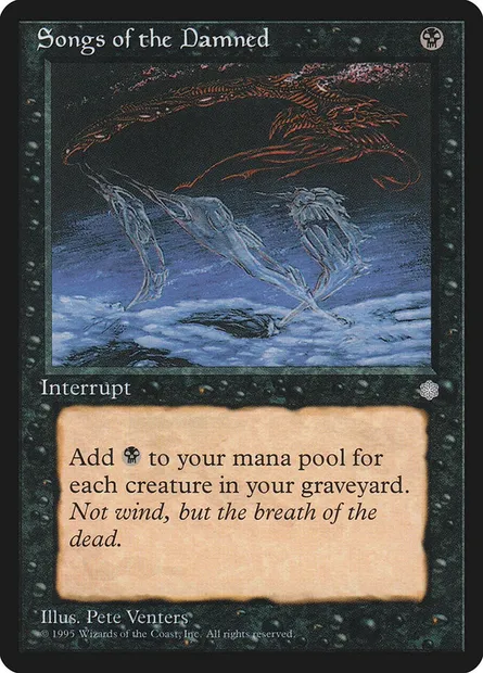 Chants des damnés, carte Magic ICE 160 — extension Ere Glaciaire