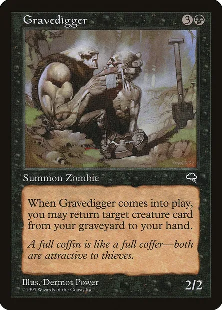 Fossoyeur, carte Magic TMP 137 — extension Tempête