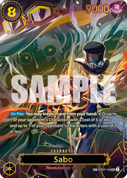 Sabo, One Piece card OP07-118 — 500 YEARS IN THE FUTURE set