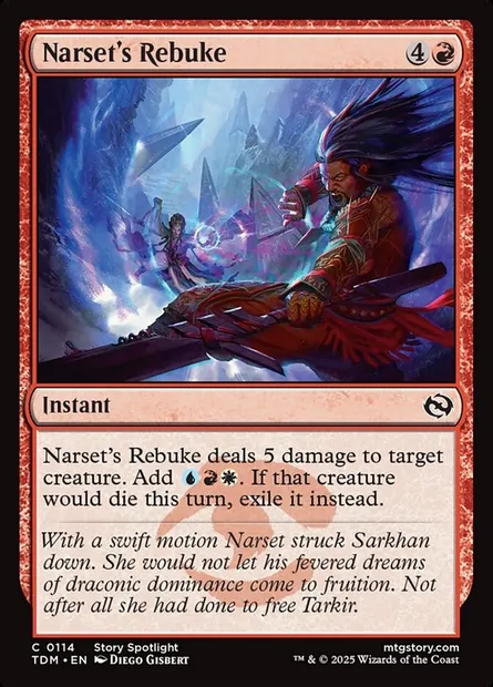 Narset's Rebuke, Magic card TDM 114 — Tarkir: Dragonstorm set