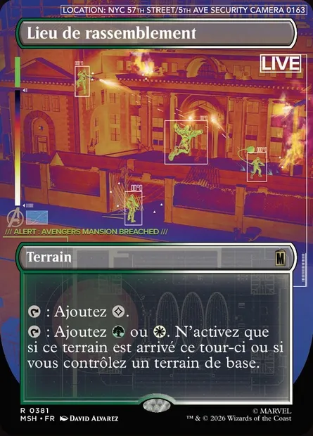 Lieu de rassemblement, carte Magic MSH 381 — extension Marvel Super Heroes