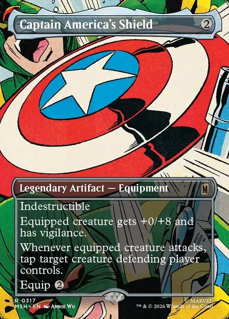 Captain America's Shield, Magic card MSH 317 — Marvel Super Heroes set