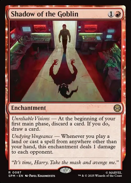 Shadow of the Goblin, Magic card SPM 87 — Marvel's Spider-Man set