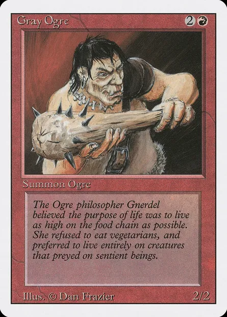 Gray Ogre, Magic card 3ED 157 — Revised Edition set