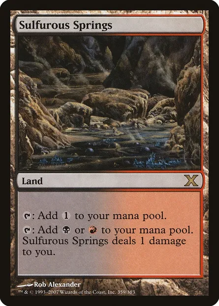 Sulfurous Springs, Magic card 10E 359 — Tenth Edition set