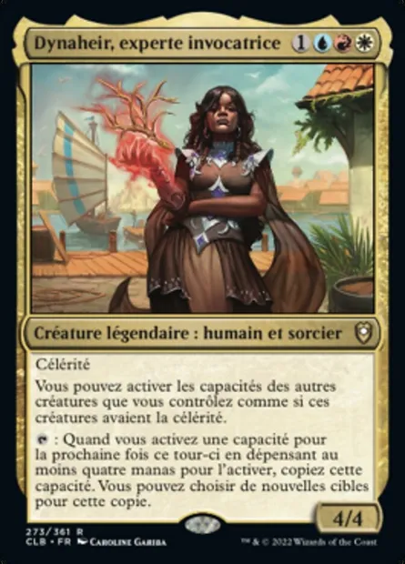 Dynaheir, experte invocatrice, carte Magic CLB 273 — extension Commander Légendes : la bataille de la Porte de Baldur