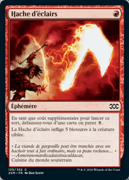 Hache d'éclairs, carte Magic 2XM 135 — extension Double Masters