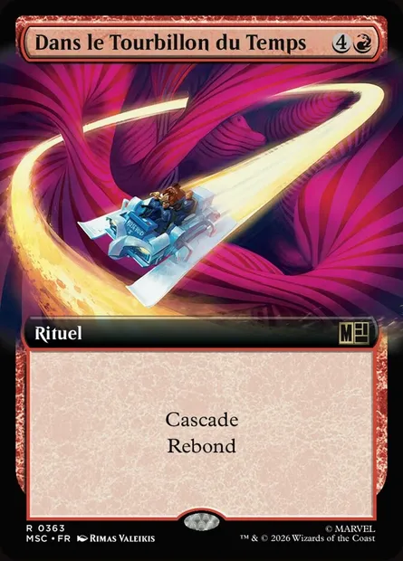 Dans le Tourbillon du Temps, carte Magic MSC 363 — extension Marvel Super Heroes Commander