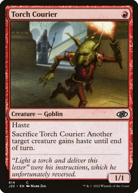 Torch Courier, Magic card J22 614 — Jumpstart 2022 set