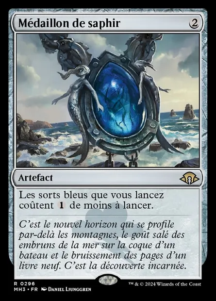 Médaillon de saphir, carte Magic MH3 296 — extension Modern Horizons 3