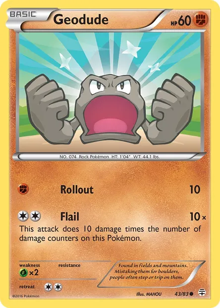 Geodude, Pokémon card GEN 43 — Generations set