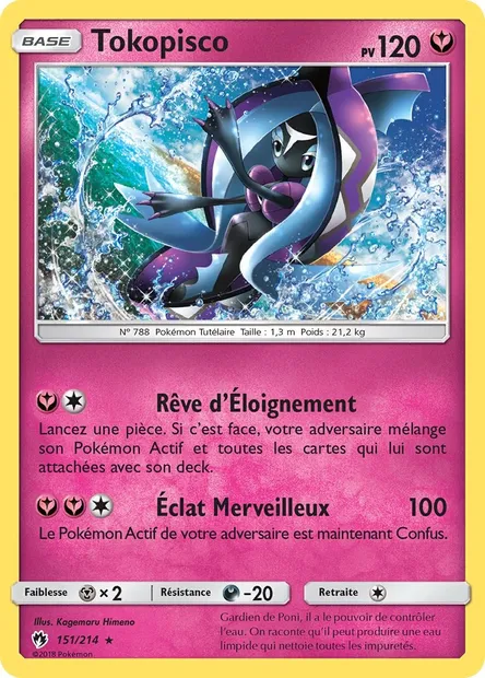 Tokopisco, carte Pokémon LOT 151 — extension Tonnerre Perdu