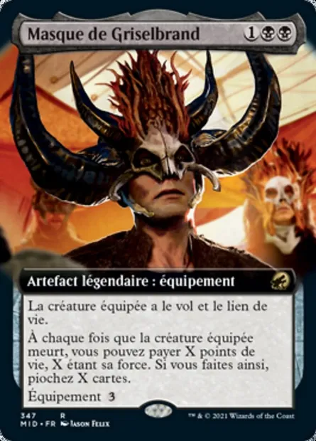 Masque de Griselbrand, carte Magic MID 347 — extension Innistrad : chasse de minuit