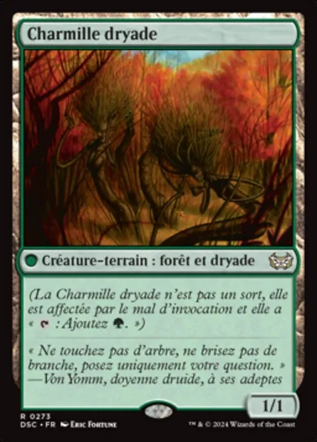 Charmille dryade, carte Magic DSC 273 — extension Duskmourn: House of Horror Commander