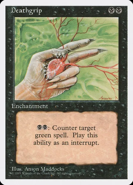 Deathgrip, Magic card 4ED 130 — Fourth Edition set