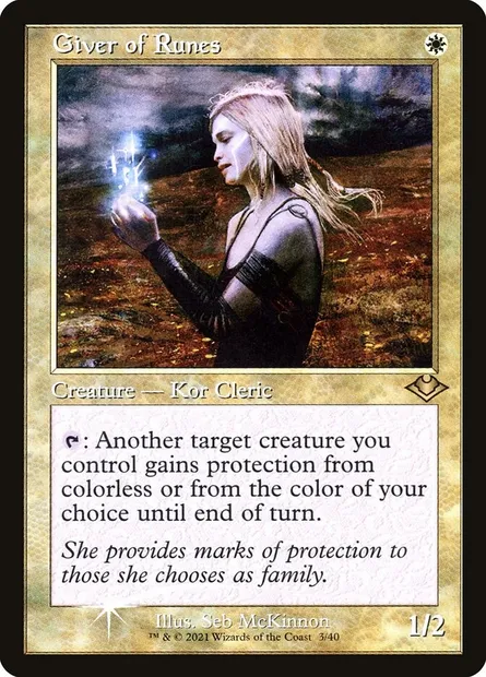 Donneuse de runes, carte Magic H1R 3 — extension Modern Horizons 1 Timeshifts