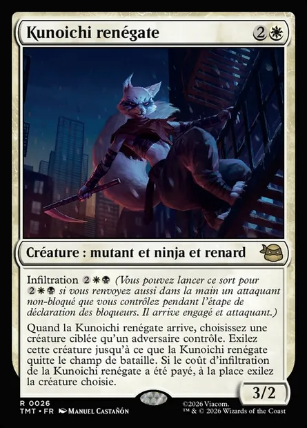 Kunoichi renégate, carte Magic TMT 26 — extension Teenage Mutant Ninja Turtles