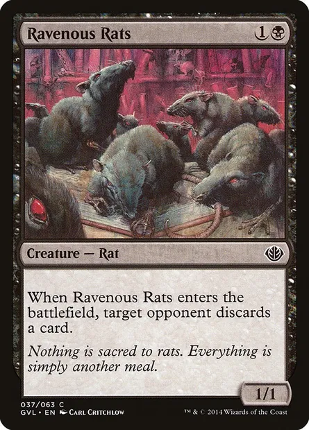 Rats voraces, carte Magic GVL 37 — extension Duel Decks Anthology: Garruk vs. Liliana