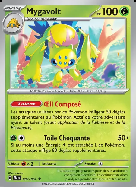 Mygavolt, carte Pokémon SFA 002 — extension Fable Nébuleuse