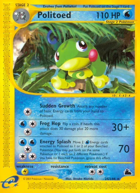 Politoed, Pokémon card SK 25 — Skyridge set