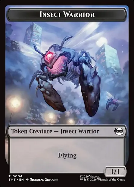 Insect Warrior, Magic card TTMT 4 — Teenage Mutant Ninja Turtles Tokens set