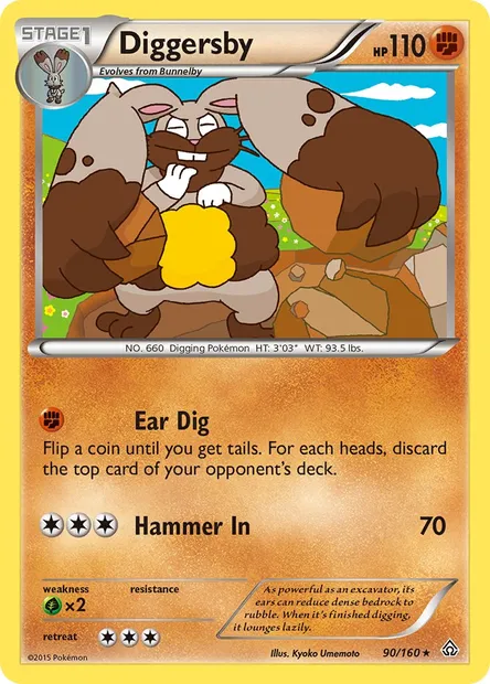 Diggersby, Pokémon card PRC 90 — Primal Clash set