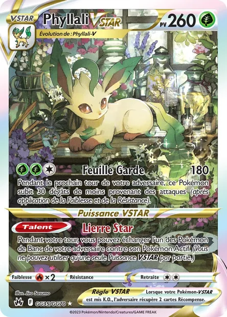 Phyllali VSTAR, carte Pokémon CRZ GG35 — extension Zénith Suprême