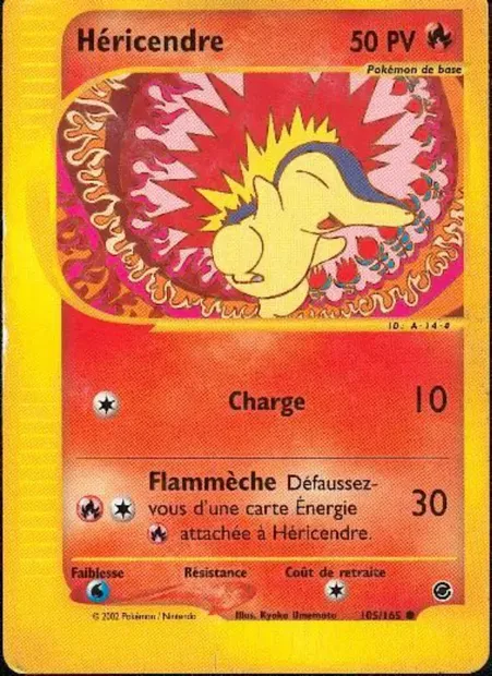 Héricendre, carte Pokémon EX 105 — extension Expedition