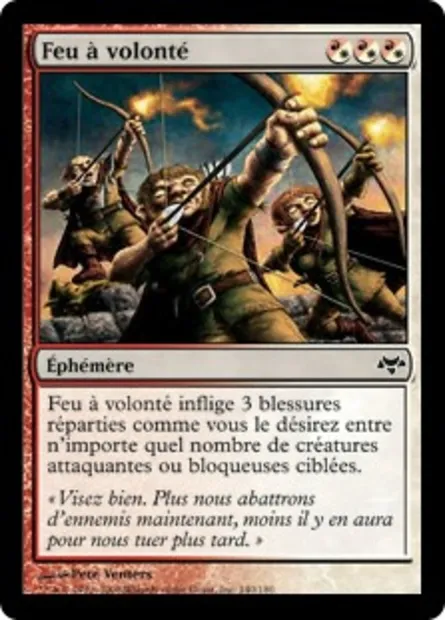 Feu à volonté, carte Magic EVE 140 — extension Coucheciel