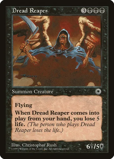 Dread Reaper, Magic card POR 89 — Portal set
