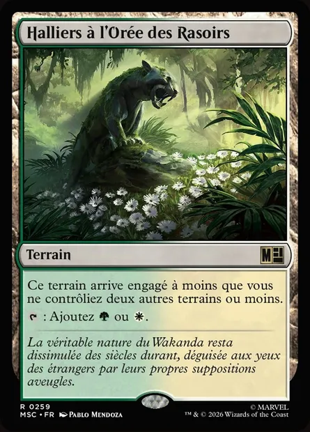 Halliers à l'Orée des Rasoirs, carte Magic MSC 259 — extension Marvel Super Heroes Commander