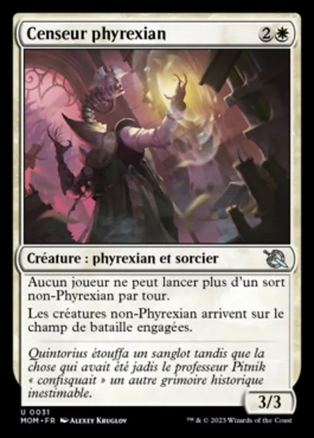 Censeur phyrexian, carte Magic MOM 31 — extension L'invasion des machines