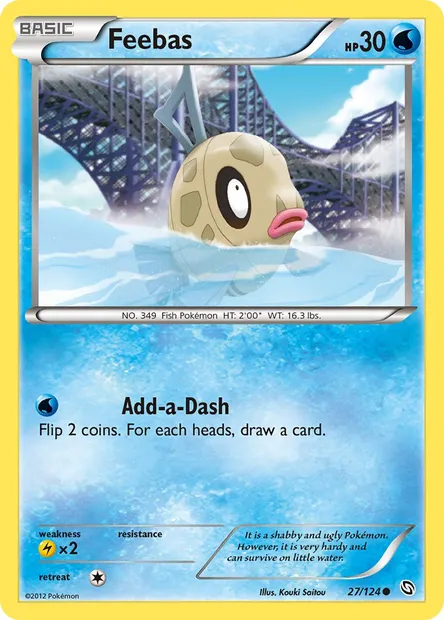 Feebas, Pokémon card DRX 27 — Dragons Exalted set