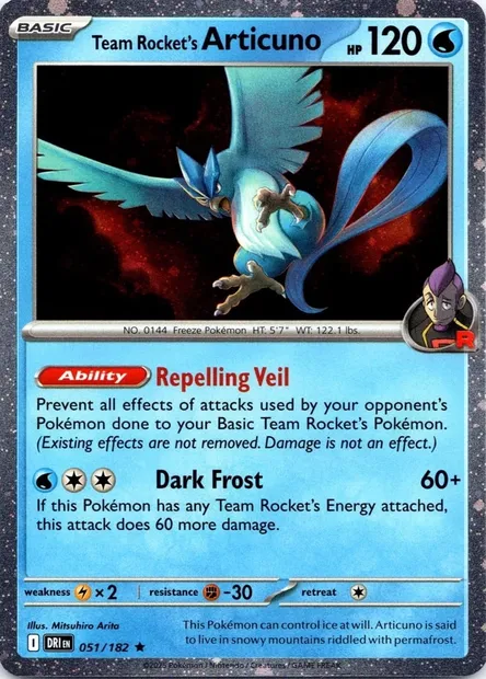 Artikodin de la Team Rocket, carte Pokémon TDX 051-4 — extension Theme Deck & Blisters Exclusives
